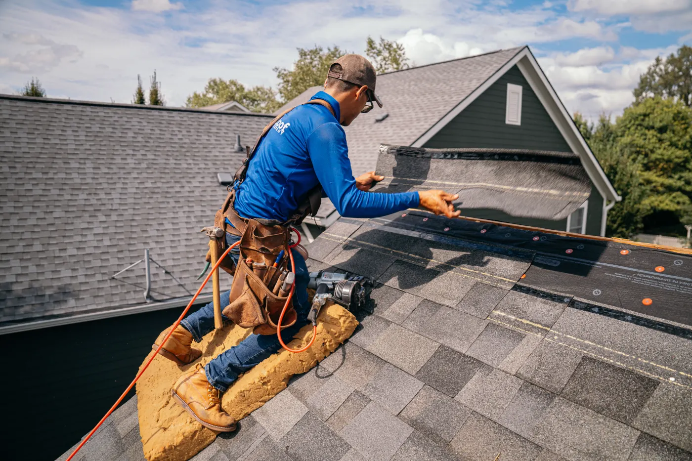 Commercial roof inspection documented in Hazel Dell